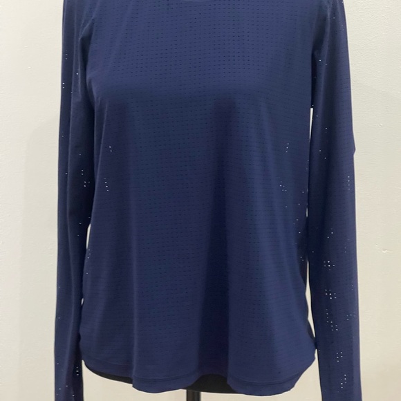 G L Navy Perforated Long Sleeve with‎ Stretch 084 - Picture 3 of 7